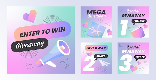 Free Vector | Enter to win template design