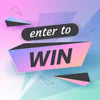 Free vector enter to win template design