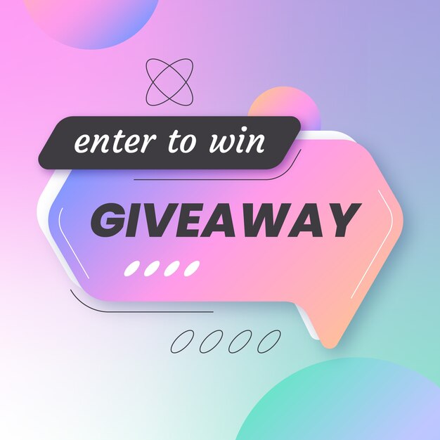 Free Vector | Enter to win template design