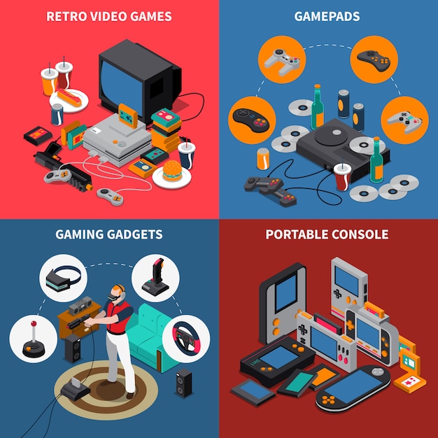 Free vector entertainment isometric concept