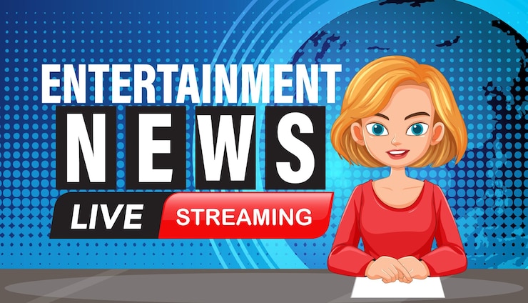 Free Vector entertainment news live streaming illustration