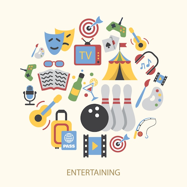 Free vector entertainments elements set