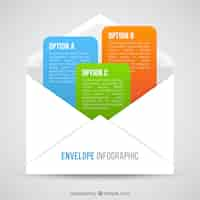 Free vector envelope infographic