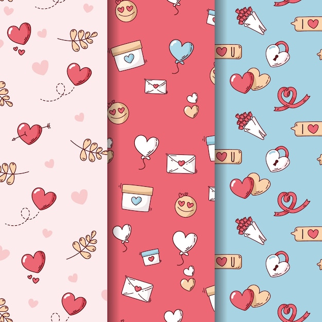 Envelope and love valentine seamless pattern