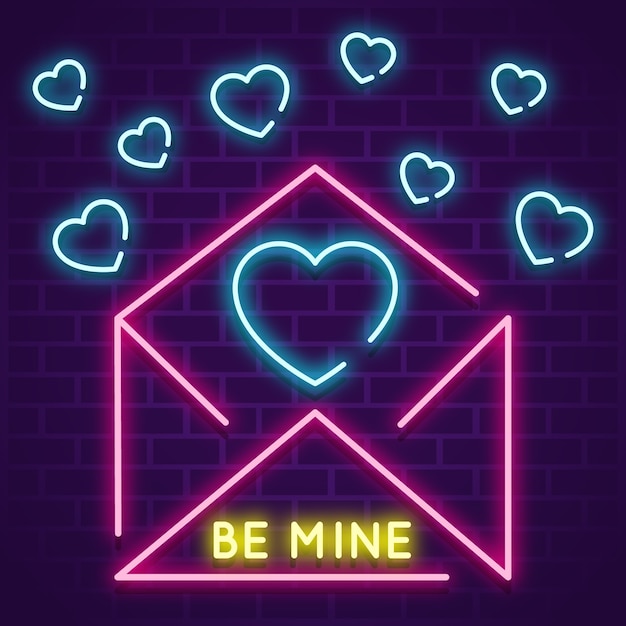 Envelope with little hearts concept