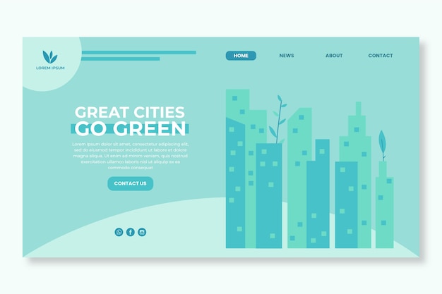 Free vector environment environment landing page