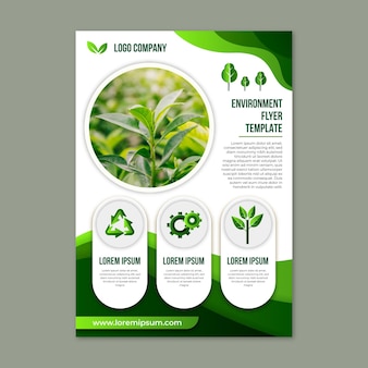 Environment flyer vertical template Free Vector