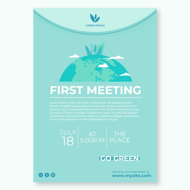 Free vector environment flyer vertical