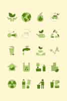 Free vector environment icon design elements vector set