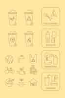 Free vector environment icon design elements vector set