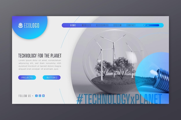 Environment landing page template