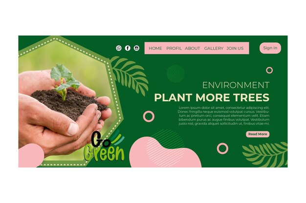 Environment landing page