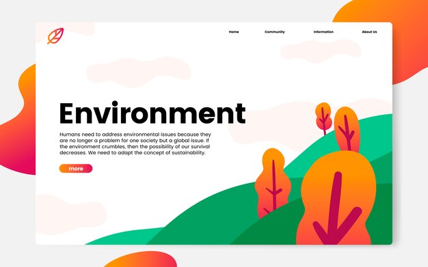 환경과 자연 정보 웹 사이트 그래픽