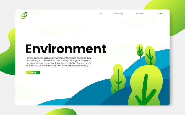 環境と自然の情報ウェブサイトのグラフィック