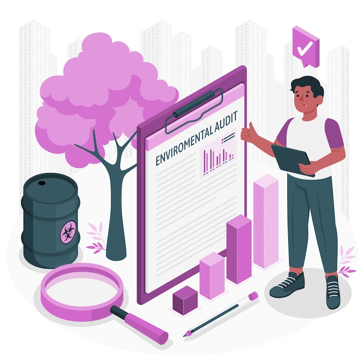 Free Vector environmental audit concept illustration