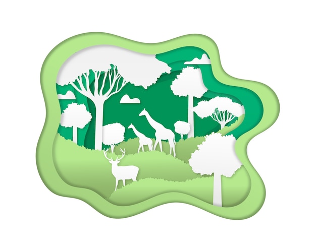 Free vector environmental concept in paper style