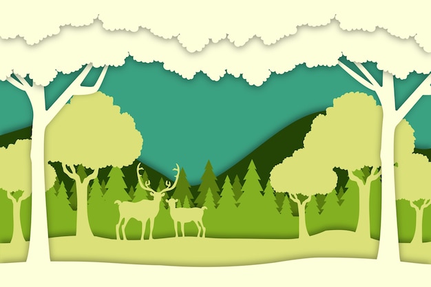 Free vector environmental concept in paper style