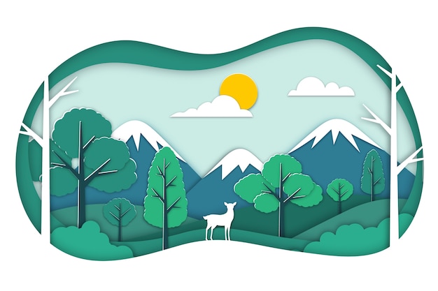 Free vector environmental concept in paper style