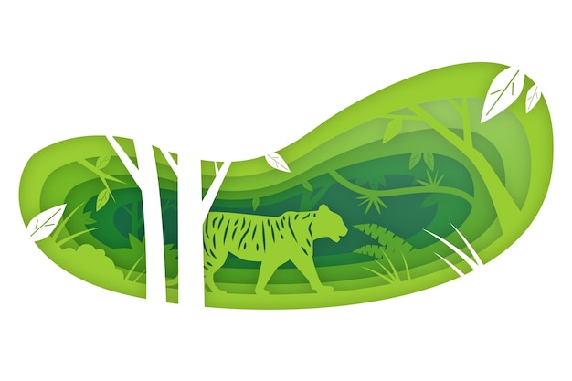 Free vector environmental concept in paper style