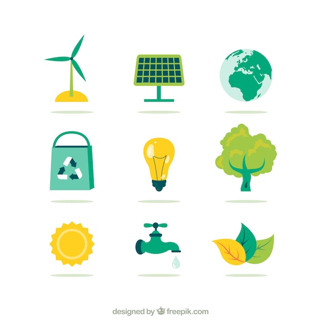 Free vector environmental icons