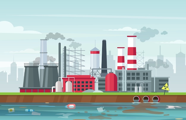 環境汚染フラットイラスト 煙 汚染ガスの排出を排出する工場の建物 大気汚染と水質汚染 産業スモッグ 廃棄物汚染 地球規模の生態学的問題 プレミアムベクター 環境汚染フラットイラスト 煙 汚染ガスの排出を排出する工場の建物 大気汚染と水質汚染 産業スモッグ 廃棄物汚染 地球規模の生態学的問題 プレミアムベクター