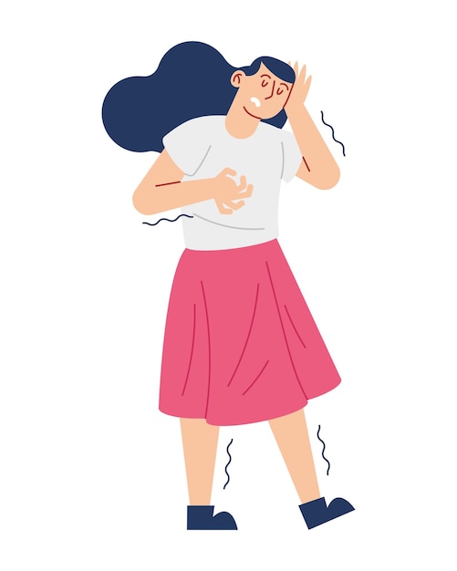 Epilepsy woman illustration