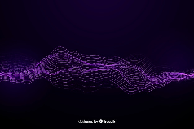 Бесплатное векторное изображение Эквалайзер абстрактные частицы волны фон