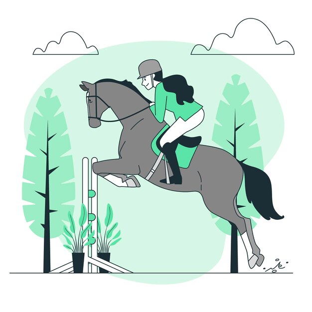 Equestrian concept illustration