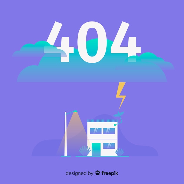 무료 벡터 방문 페이지에 대한 오류 404 개념