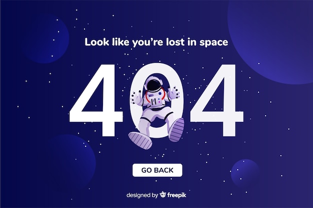 Бесплатное векторное изображение Концепция ошибки 404 для целевой страницы