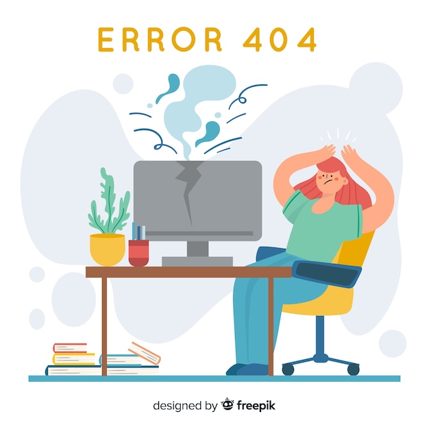 Бесплатное векторное изображение Концепция ошибки 404 для целевой страницы
