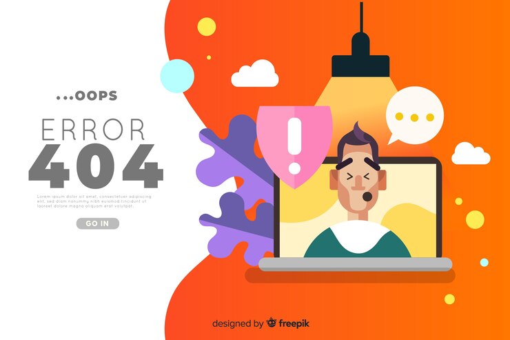 Free Vector error 404 concept for landing page