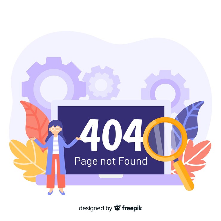 Free Vector error 404 concept for landing page