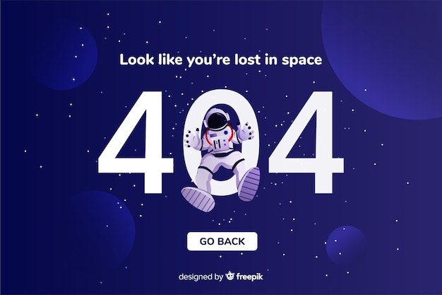 Free vector error 404 concept for landing page