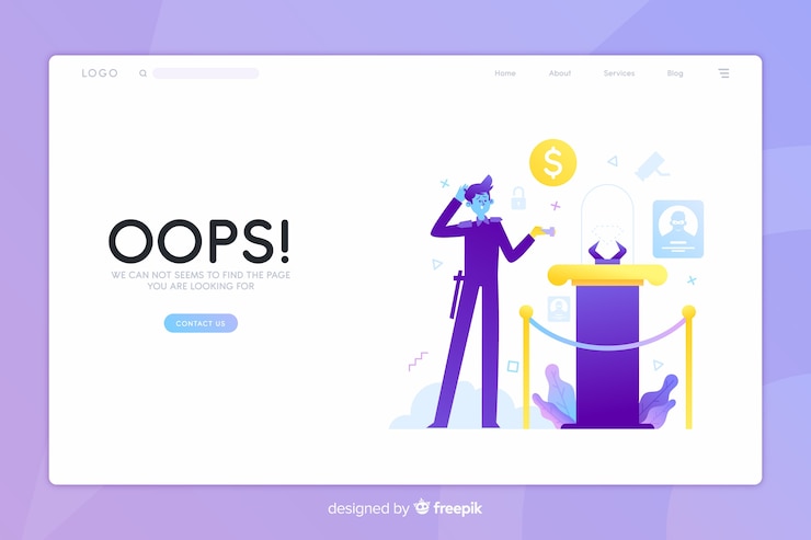 Бесплатный Вектор ошибка 404 концепции целевой страницы
