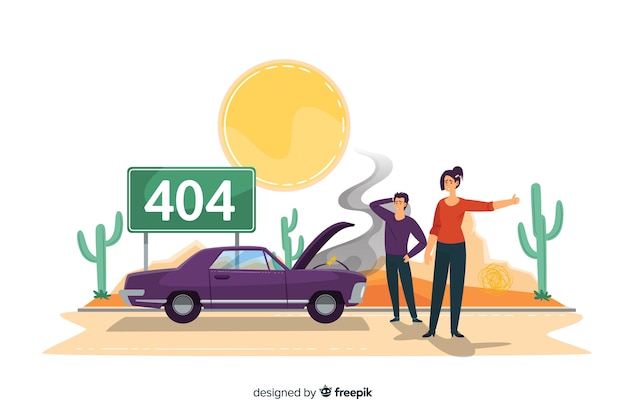 Concetto di errore 404 per la pagina di destinazione