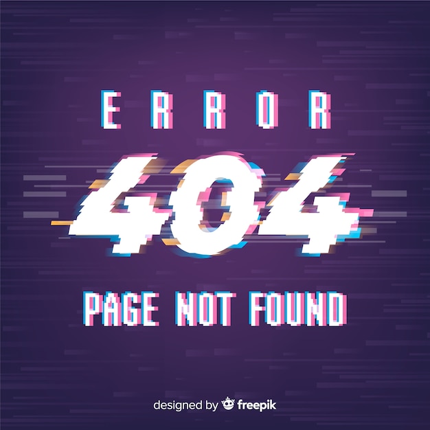 Бесплатное векторное изображение Ошибка 404 глюка фона