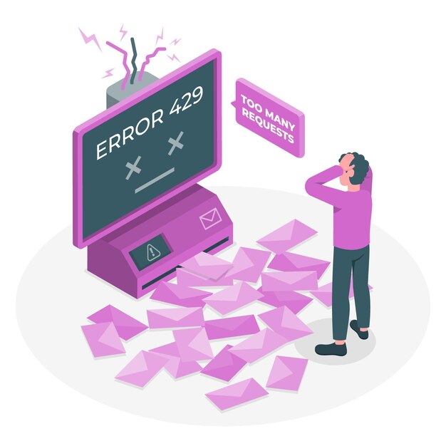 Error 429 concept illustration