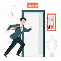 Free vector escape concept illustration