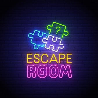 Escape room neon sign