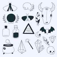 Free vector esoteric elements collection