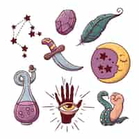 Free vector esoteric elements collection