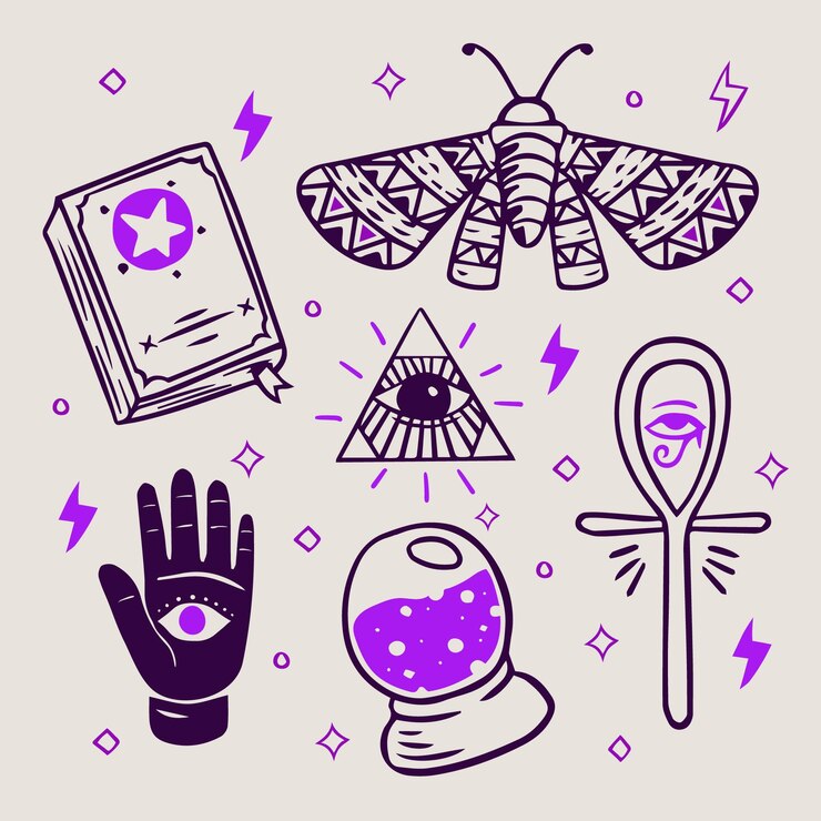 Free Vector esoteric elements collection