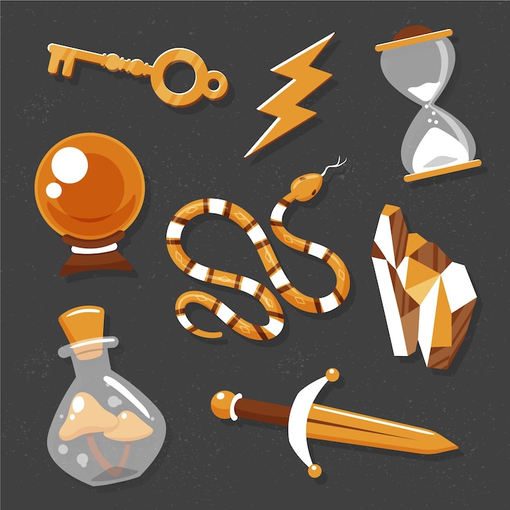 Free Vector esoteric elements set