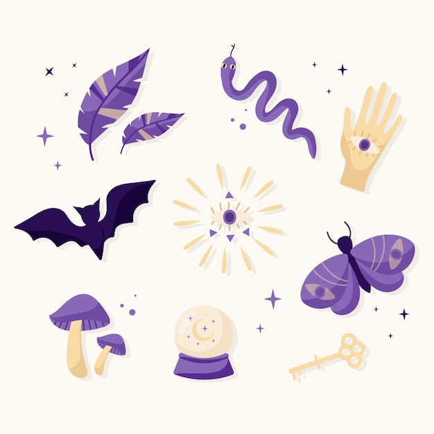 Free vector esoteric mystical elements