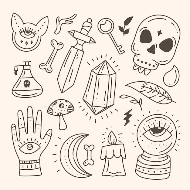 Free vector esoteric mystical elements