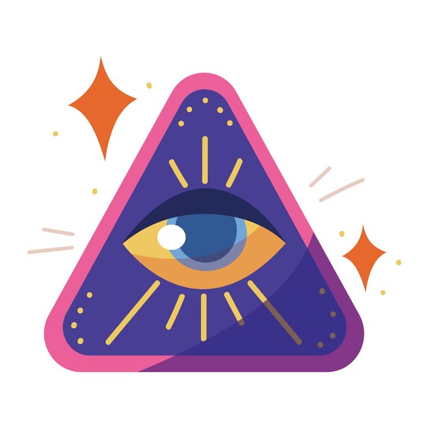 Free vector esoteric pyramid and eye