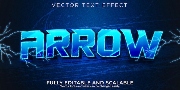 Free vector esport text effect, editable game and neon text style