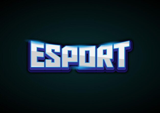 ESPORT Text effect editable vector