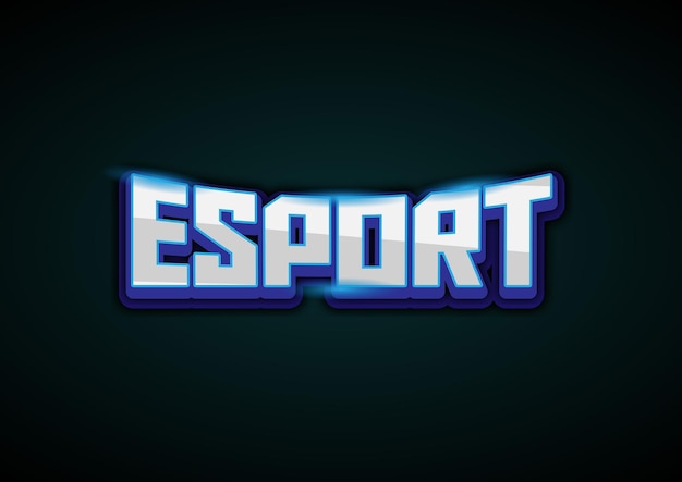 ESPORT 텍스트 효과 편집 가능한 벡터